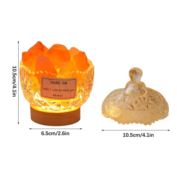 Lysende krystalllampe Eterisk olje Nattlampe Hjemmedekorasjon Hjemmearomaterapi Orange