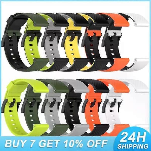 Suunto 9 Baro/9 Spartan/9 GPS Urrem til Mænd Nate Rustfrit Stål Komfortabel GPS Urrem Silikone Materiale Sort Lime A5 Black Lime A5