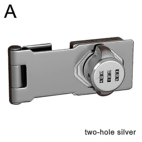 Låslås Stansfritt Kylskåpslås Stöldskydd Lådlås Two hole silver