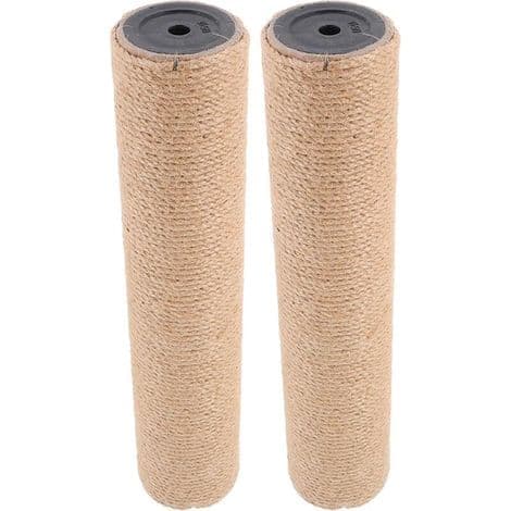 Sett med 2 naturlige sisal-klorestolper, erstatningsklorestolper