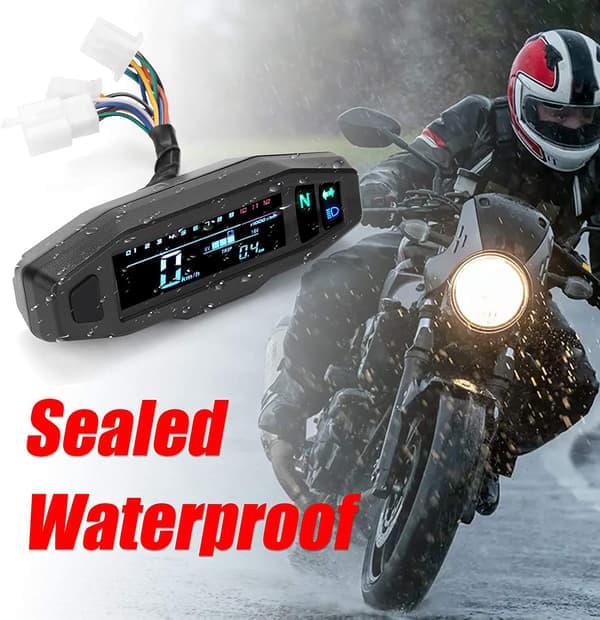 Universal Motorcykel Digital Omdrejningstæller LCD-display Karburator Digital Speedometer Måler med Sensor