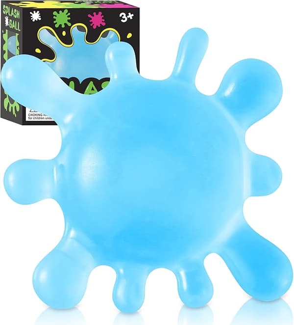 NeeDoh Børne Trykbold, Splat Stick Squishy Legetøj, Tryk Splat Legetøj, Lindrer Angst, Is Blød Trykterning Maltose Bolde Blue