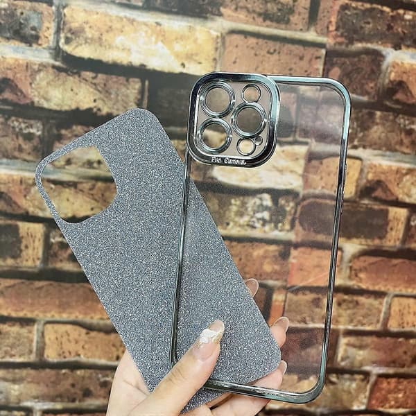 iPhone 12 Pro Glitter Luksus Deksel - Søtt Fleksibelt Plating Deksel, Kamerabeskyttelse, Støtsikkert, Motedesign for Kvinner og Menn Green standard