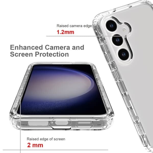 Samsung S24 FE Komplett Premium 3D Skall 3i1 ThreeSixty Clear