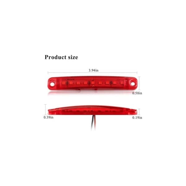 10 stk. sidemonterede lygter 9SMD 12-24V Superklare LED-lygter til sidepositioner på bil, lastbil, frontpositionslys, motor