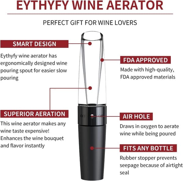 Vinaerator - Premium vinkaraffel med av/på-funksjon