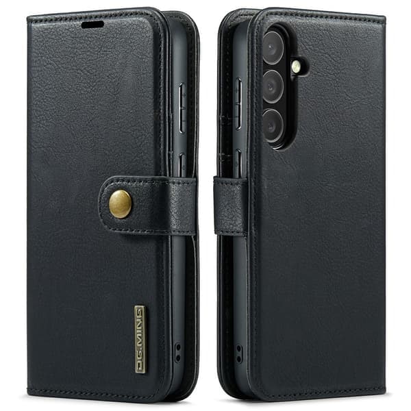 DG MING Samsung S25 FE 2-i-1 Magnet Pung etui - Sort Sort