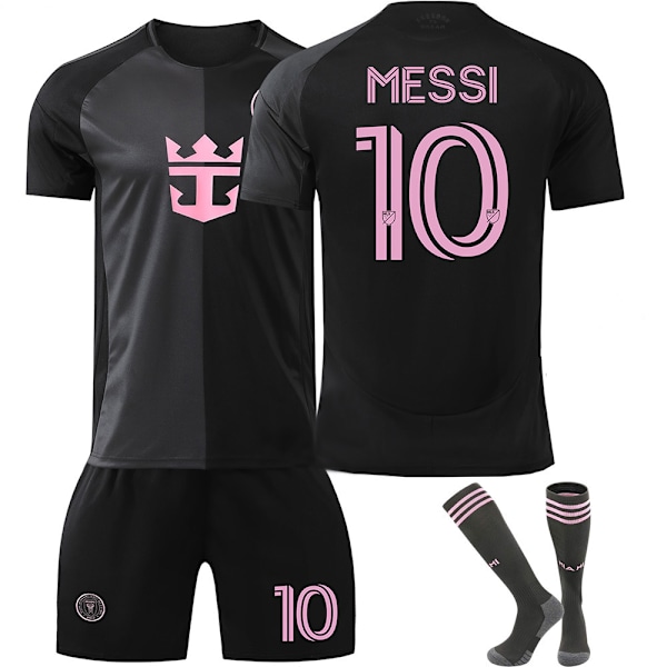 2025 uusi Messi No.10 Miami jalkapallopaita lyhythihainen setti aikuisille ja lapsille No. 10 Messi L