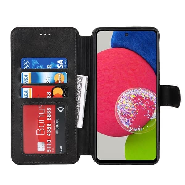 SKALO Samsung A53 5G Premium Cut Pung Etui - Sort Sort