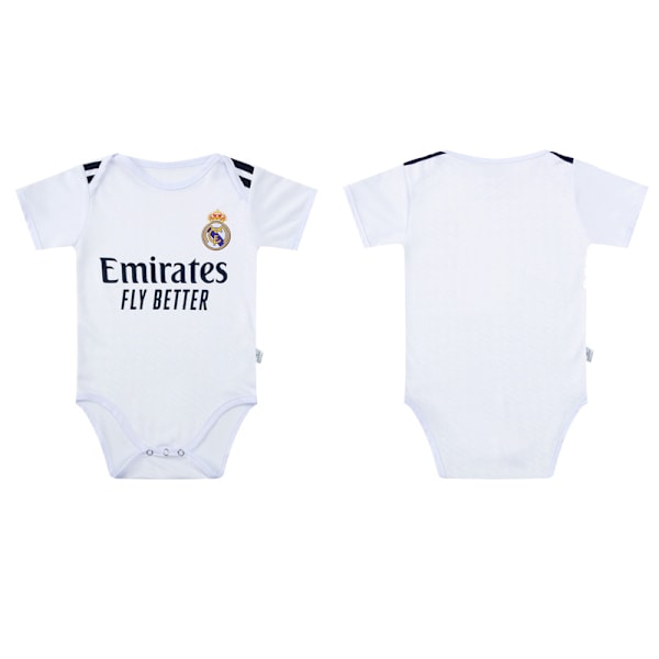 2425 Real Madrid Hjemmefodboldtrøjer Baby Krybetøj Mænds og Kvinders Dragter White Size 12 (12-18 months)