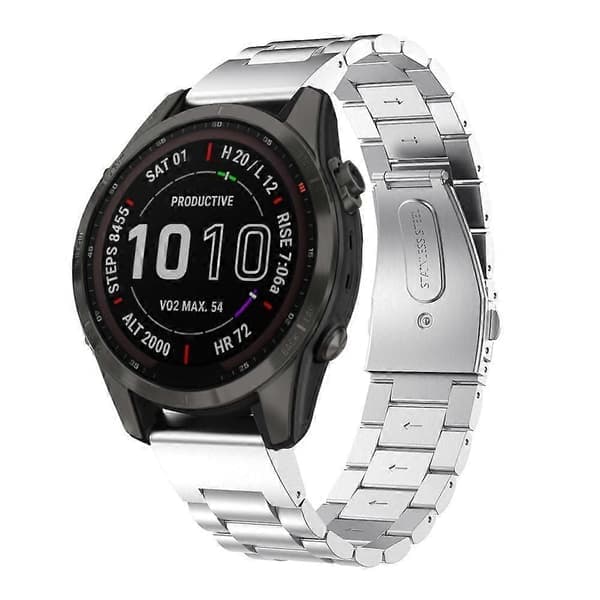 Metalarmbånd kompatibelt med Garmin Fenix 8 / 7S / 6S / 5S 20mm Sort