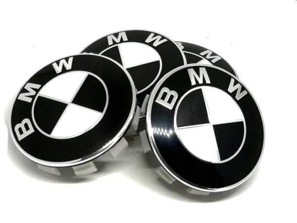 BMW Centrums / Hjulnav Bil Emblem - 4-pak 56 mm (Sort Hvid) 56 mm (Svartvit)