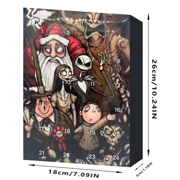 24 Nye Halloween Nedtællingskalender Spøgelse Spøgelse Vibe Gotisk Blind Box Gaver Style 8