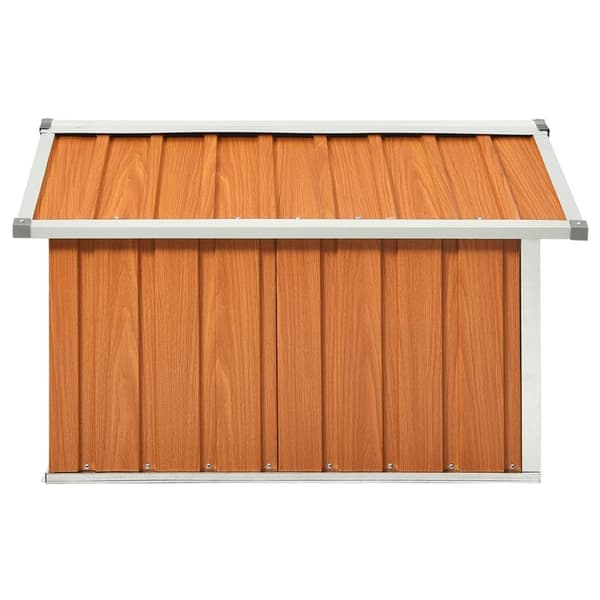 VidaXL skjul för robotgräsklippare 92x97x63 cm galvaniserat stål brun