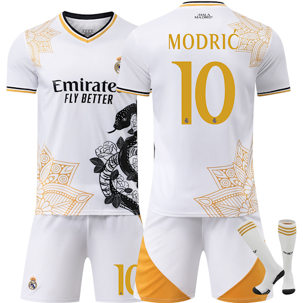 2526 Nya Real Madrid Vit Orm Specialutgåva Fotbollströja Nr 7 Cristiano Ronaldo och andra stjärnors vuxen- & barnset, spräng arenan! NO.10 MODRIC xs