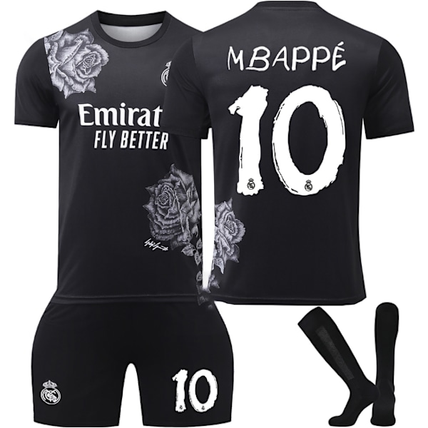 2425 Real Madrid Y3 co-brandede fodboldtrøjer nr. 7, Ronaldo 5, Bellingham 10, Mbappe og andre fodboldtrøjesæt til voksne og børn No.10 MBAPPE M