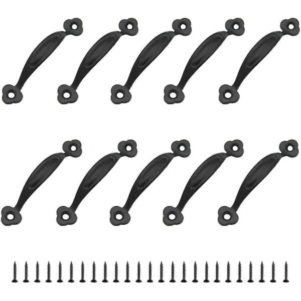10 Retro Knotter Dørhåndtak Rustikk Senteravstand Sinklegering (80mm)