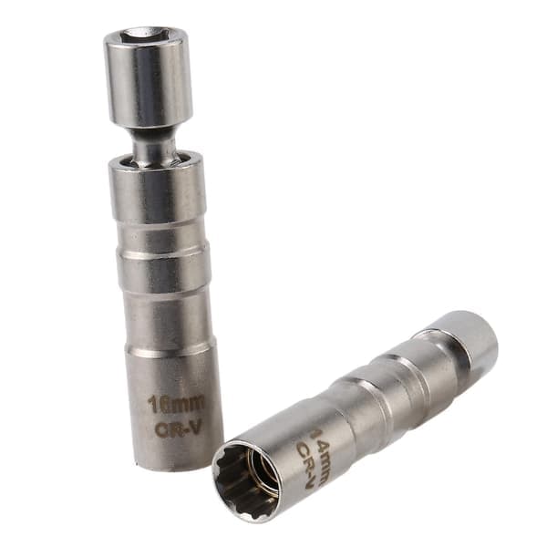 14 mm og 16 mm tynd magnetisk vendbar tændrørsnøgle - 3/8\" drev 12-punkts tændrørsnøgle