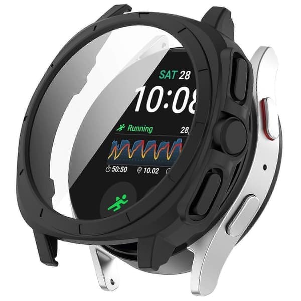 Til Samsung Galaxy Watch7 44mm til Galaxy Watch Ultra Transfer Case Hard PC Watch Case Beskyttelse Sort Black