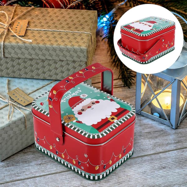 Julegodteri-bokser for oppbevaring 5 stk. Kakeboks i blikk Holiday Gift Set