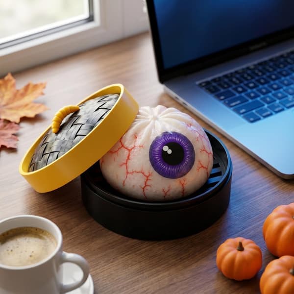 Halloween Spooky Ghost Dumpling, Dumplings Squish med Steamer Stressbolde Stressaflastende Fidget Sensorisk til helligdage og fødselsdagsgaver