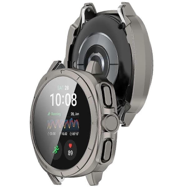 Til Samsung Galaxy Watch7 44mm til Galaxy Watch Ultra Transfer Case Hard PC Watch Case Beskyttelse Titanium Titanium