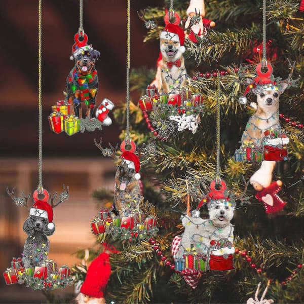 Julehund Charm Blind Box - Juletrepynt Nøkkelring Barnegave CC