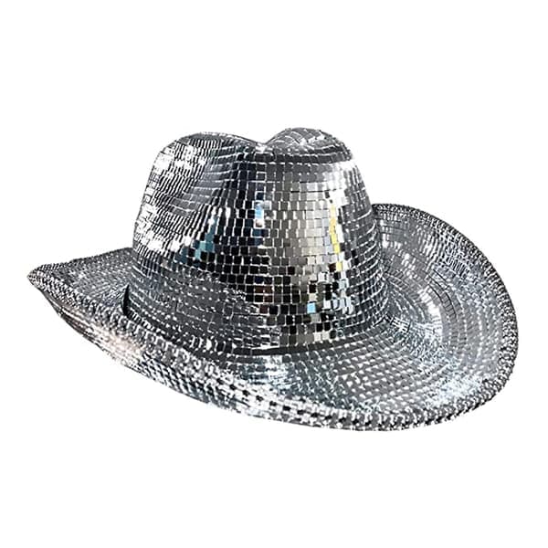 Disco Cowboyhatt Full Spegel Western Topphatt Semester Bal Utklädnad