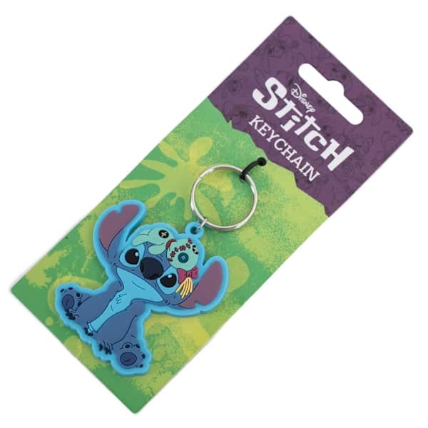 Lilo & Stitch PVC Nyckelring Stitch & Scrump Blå Silver One Size Tecknad Väskberlock