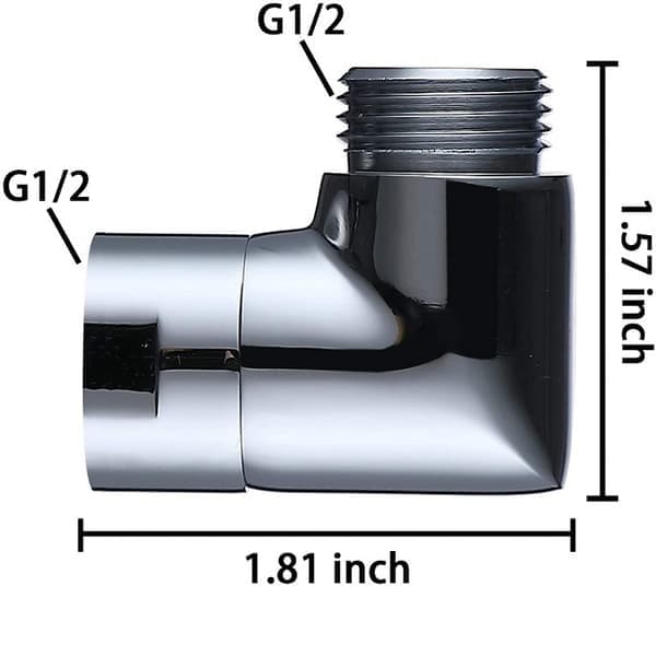 Dusjhodeadapter (90°) Krom