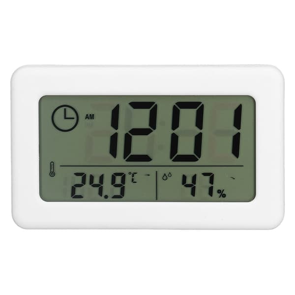 Digital klocka Mini spegeldesign Bärbar Praktisk Vit Elektronisk