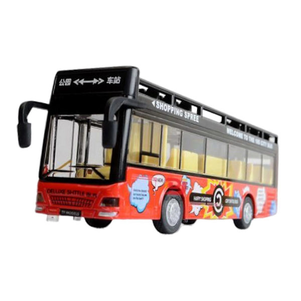 1:32 Dobbeldekker Sightseeing Buss Modell Rød - Støpt Metall Pull Back Bil Leke