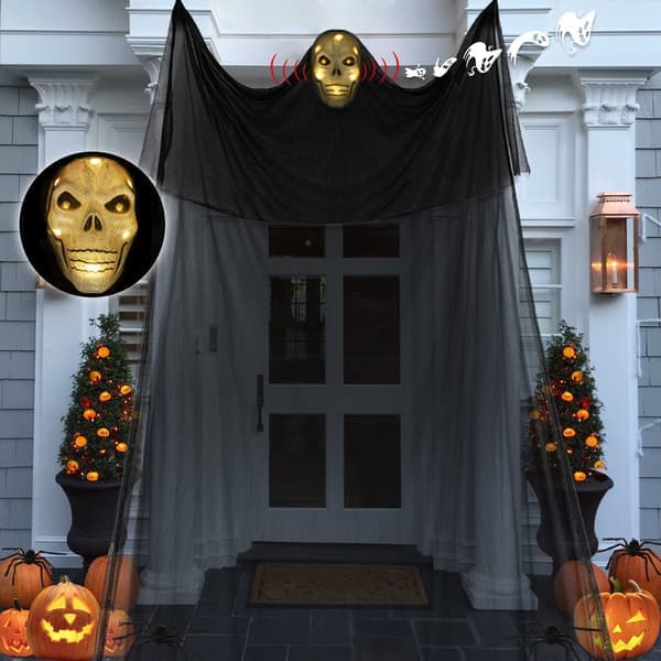 Röstaktiverade lysande Halloween-atmosfär Evenemangsrekvisita