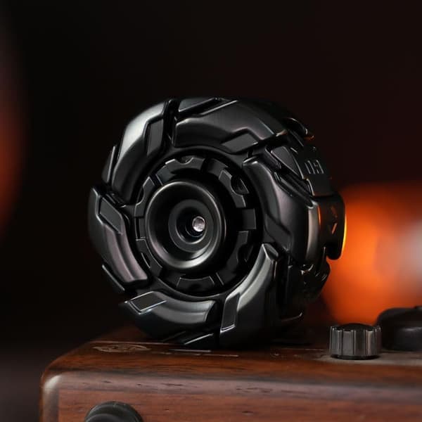 EDC Fidget Sliders Open Armor Spinning Top Fidget Legetøj Stresslindring til Voksne Magnetisk Metal (Sort)
