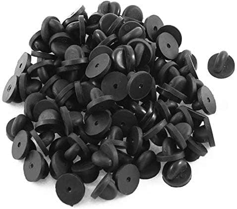 50 stk. sommerfugllås, gummifester, erstatning for uniformslås, slipsnåler