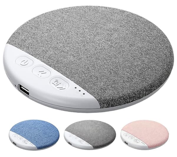 Bluetooth puthøyttaler med hvit støy-timer Trådløs søvnhjelp med stereobass Private sovehodetelefoner Grå Gray
