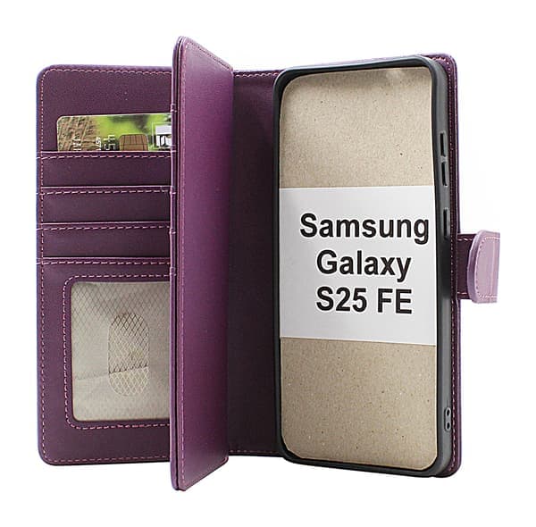 Skimblocker Samsung Galaxy S25 FE XL Plånbok Catch Mörklila