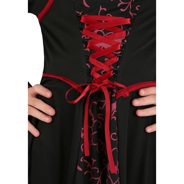Ny Halloween-heks kostyme for 2024, barnekostyme med middelaldersk retro-hekskjole Claret 150