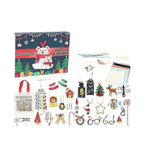 Julekalender Nedtælling Håndlavet Blind Box - Børns DIY Håndlavede Legetøjsgave 3