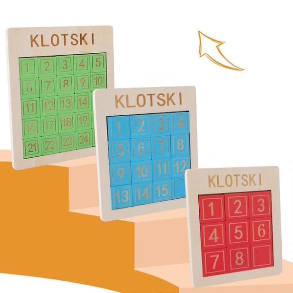 Intelligens Klotski Skjutpussel Leksak Barn Lärande Hjärnträning Partyfavorit