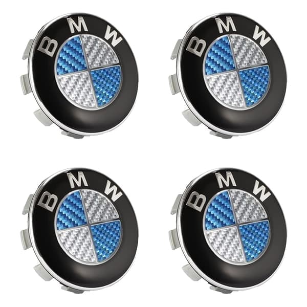 BMW Centerkapsler / Hjulkapsler Bil Emblemer - 4-pak 68mm - Carbon 68mm - Carbon