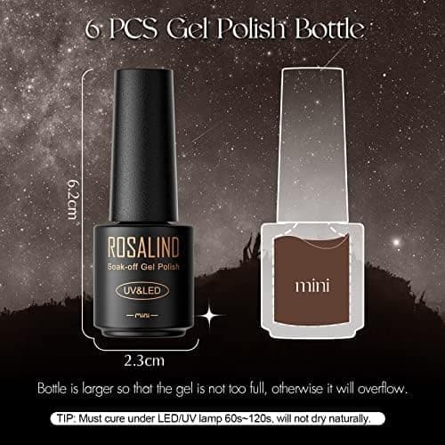 Gel nagellack set jelly 6 färger 7 ml shellac glellack UV set gel nagellack för nagellack