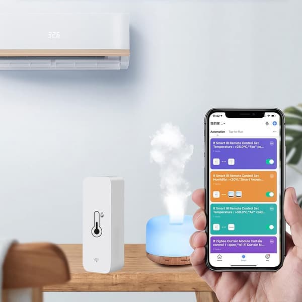 1 x Tuya Wifi Temperatur- og luftfugtighedssensor Indendørs Termometer Hygrometer 1 1
