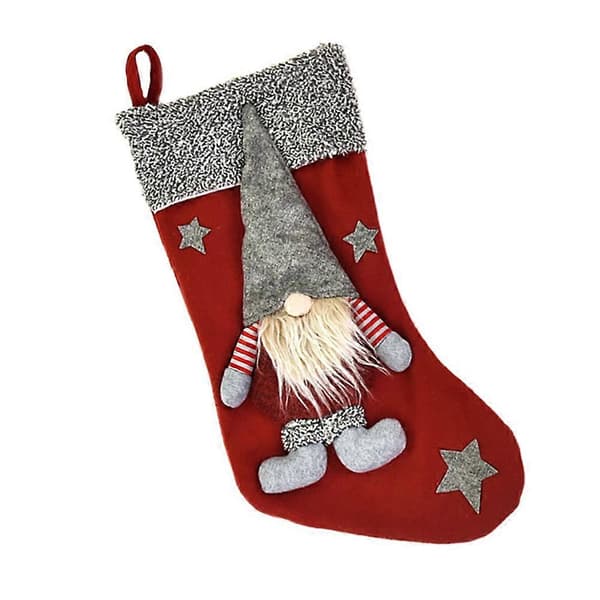Klassrum Julstrumpa Tomte Julstrumpa Presentpåse Röd 45x26cm 1st
