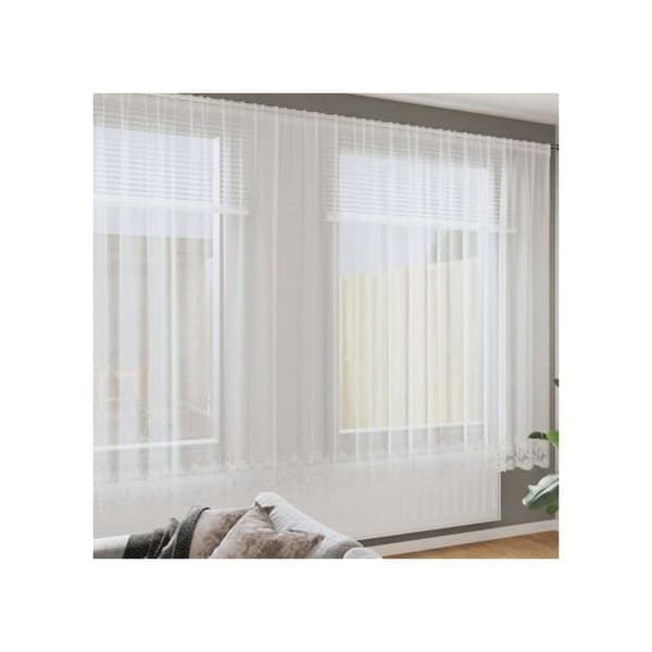 Blondingardin - vidaXL - Hvit - Polyester - 900x245 cm - Lysfiltrerende - Mørklegging Hvit