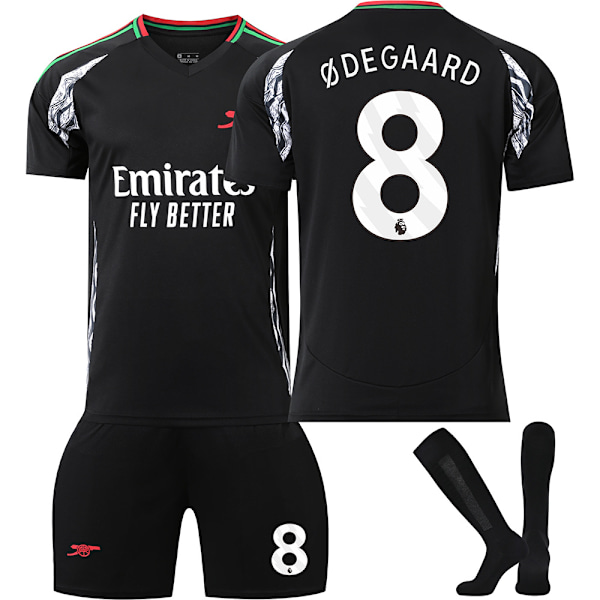 2425 Arsenal bortetrøye nr. 7 Saka, nr. 8 Odegaard, nr. 11 Martinelli og andre voksen- og barnedrakter No. 8 Odegaard M