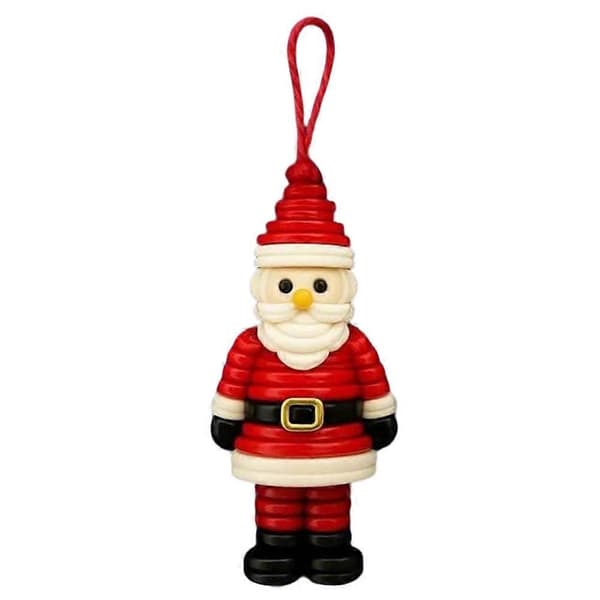 Julknappsdekorationer Lätta att Hänga Prydnad Strumpfyllare Santa Claus