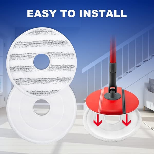 4-pakning Vileda Spin and Clean mopprefill, vaskbart og gjenbrukbart refill for Vileda Spin mopphodeutskifting
