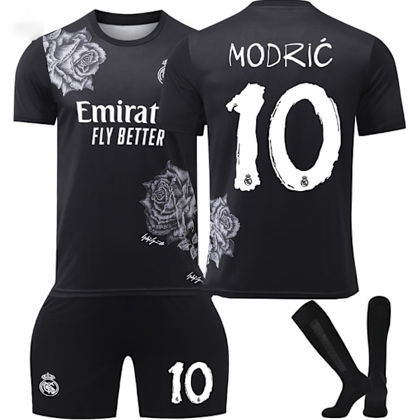 2425 Real Madrid Y3 co-brandede fodboldtrøjer nr. 7, Ronaldo 5, Bellingham 10, Mbappe og andre fodboldtrøjesæt til voksne og børn No.10 MODRIC 16