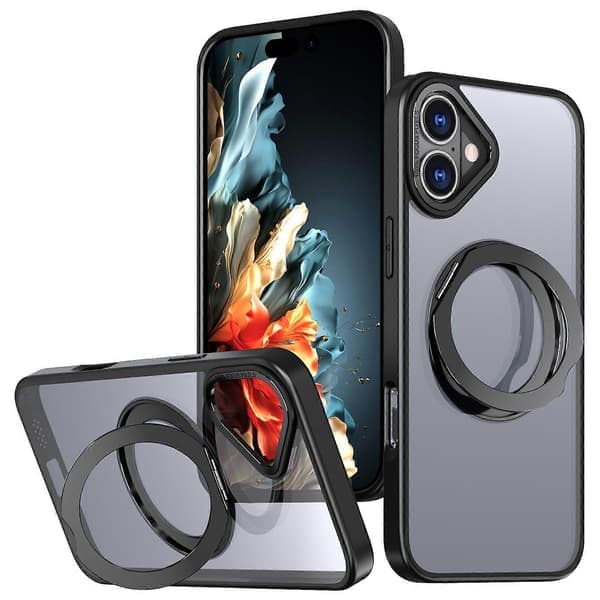 Til iPhone 16 Skala TPU+Akryl Støtte Magnetisk Telefoncover A